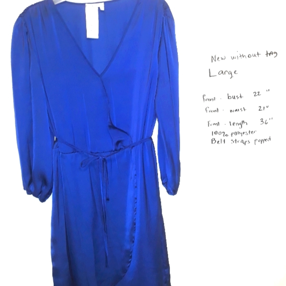 New Blue Cocktail Polyester Large Dress